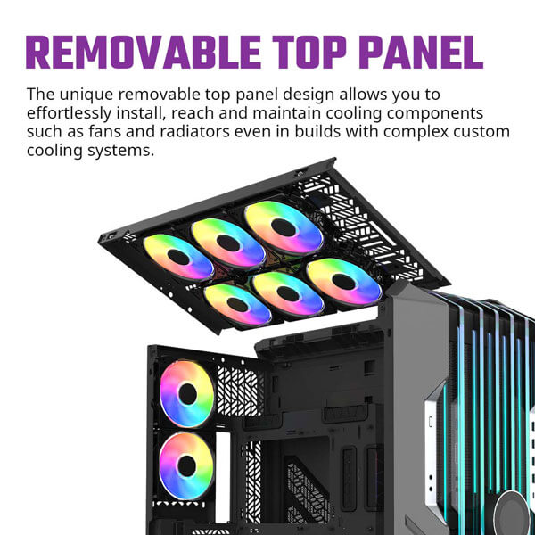 Cooler Master HAF 700 EVO ARGB Grey E-ATX Full Tower Case